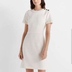 Club Monaco Button Shoulder Shift Dress